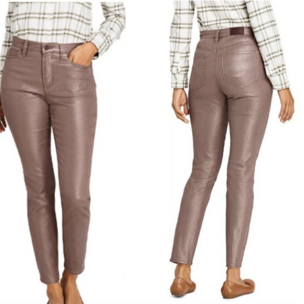 Lands' End Metallic High Rise Jeans